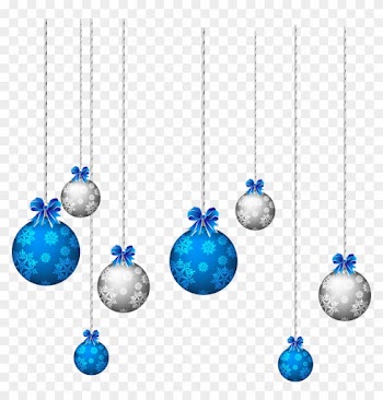 Hanging Christmas Ornament Clipart Images Pictures - Blue Christmas Balls Png