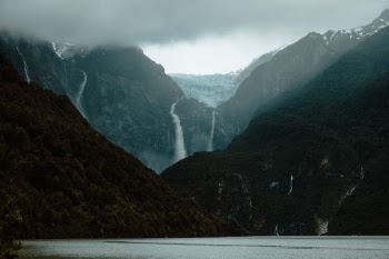Hanging Glacier in Patagonia, Chile.