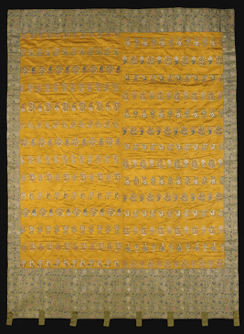 Hanging, large, yellow satin, with woven | Free Photo - rawpixel