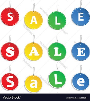  					Hanging sale tags vector image														