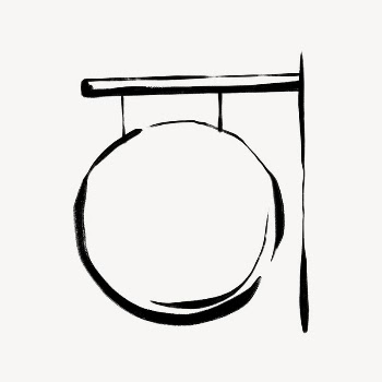 Hanging sign clipart, drawing illustration | Free Photo - rawpixel