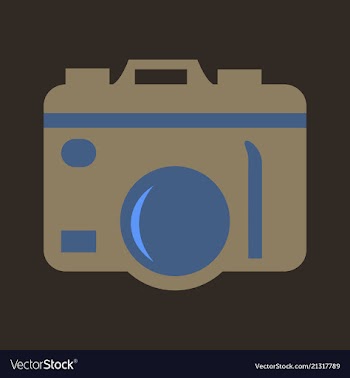 Hanging vintage camera vector image
