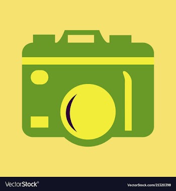 Hanging vintage camera vector image