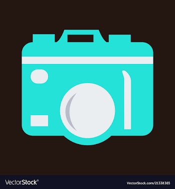 Hanging vintage camera vector image