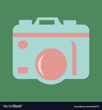 Hanging vintage camera vector image