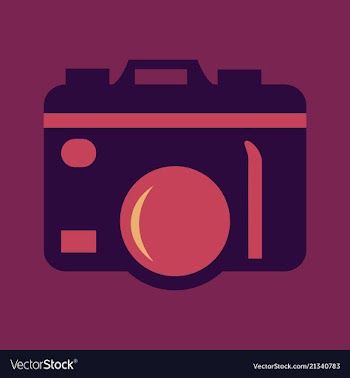 Hanging vintage camera vector image