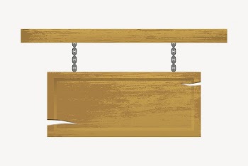 Hanging wooden sign clip art, | Free Photo - rawpixel