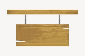Hanging wooden sign clipart, collage | Free PSD - rawpixel