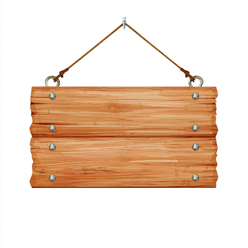 Hanging Wooden Sign with Natural Finish