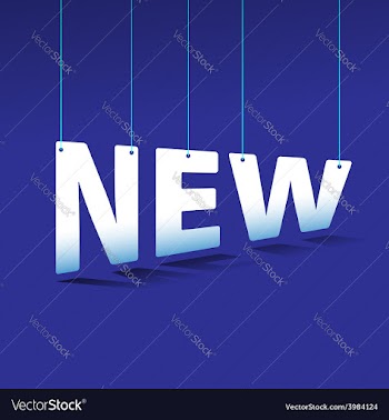  					Hanging word new poster vector image														