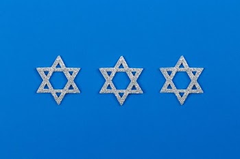 Hanukkah Star On Blue