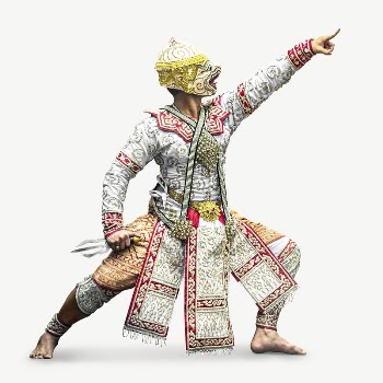 Hanuman Khon dance collage element, | Free PSD - rawpixel