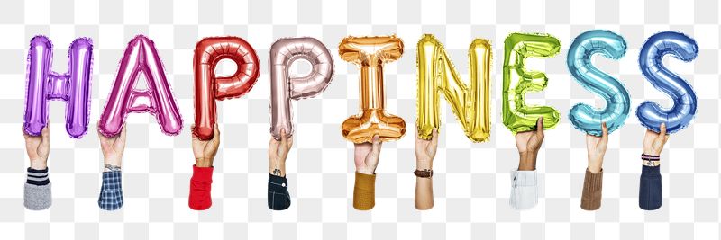 Happiness balloon png word sticker, | Free PNG - rawpixel