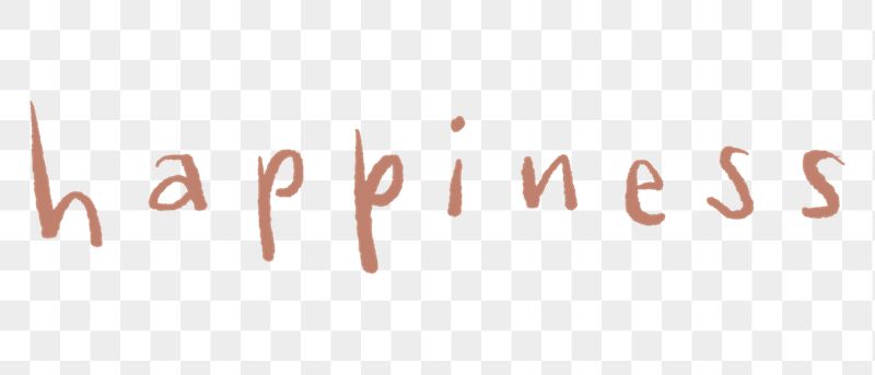 Happiness png word sticker, handwritten | Free PNG - rawpixel