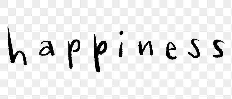 Happiness png word sticker, handwritten | Free PNG - rawpixel
