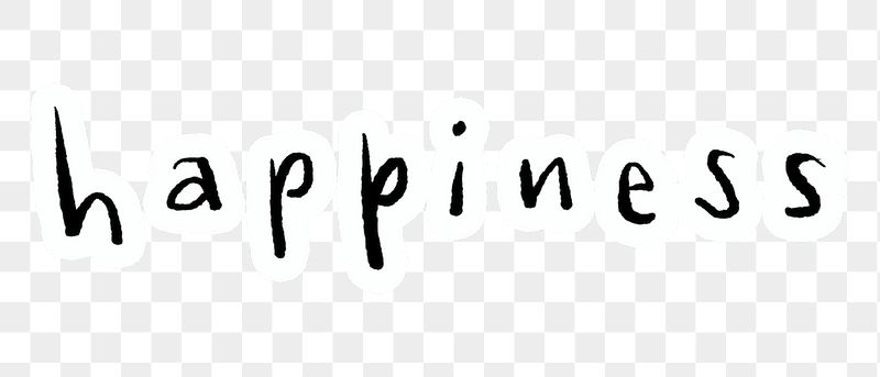 Happiness png word sticker typography, | Free PNG - rawpixel