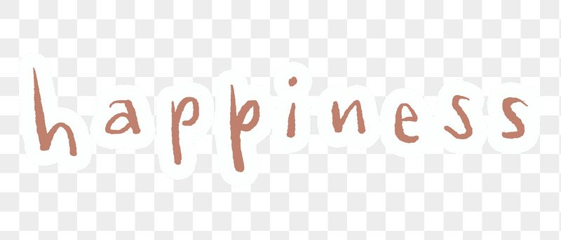 Happiness png word sticker typography, | Free PNG - rawpixel