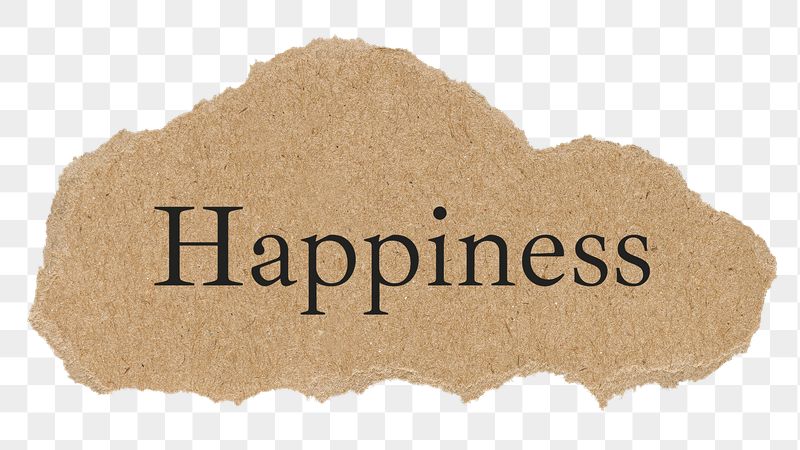 Happiness png word, torn paper, | Free PNG - rawpixel