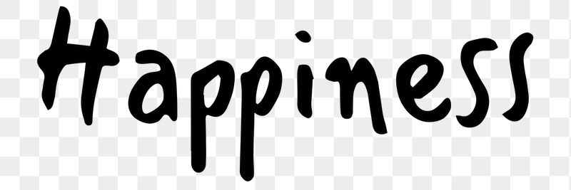 Happiness word png, simple typography | Free PNG - rawpixel
