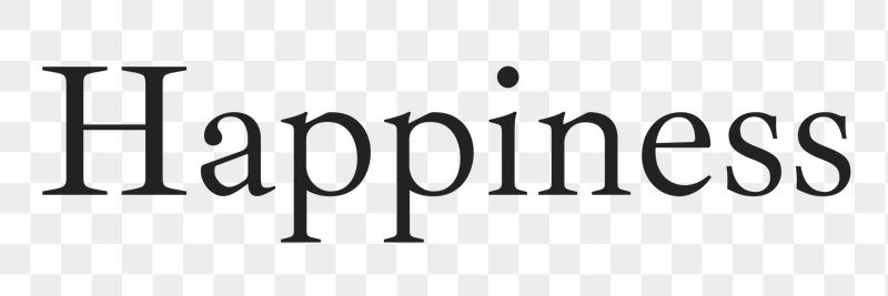 Happiness word png, simple typography | Free PNG - rawpixel