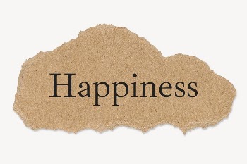 Happiness word typography, torn paper, | Free PSD - rawpixel
