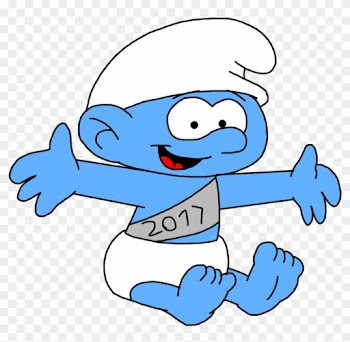 Happy 2017 With Baby Smurf By Marcospower1996 - Baby Smurf
