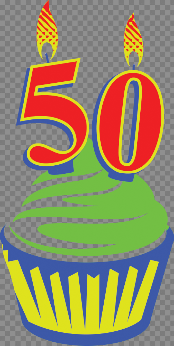 Happy 50th Birthday PNG Photo