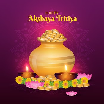 Happy akshaya tritiya day concept Free Vector
