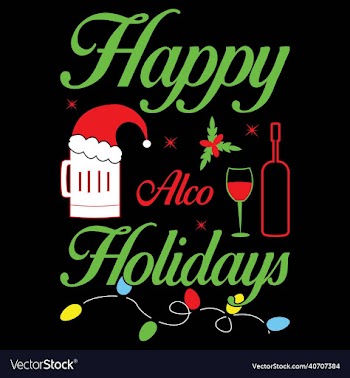 happy alcoholidays - funny christmas t shirt