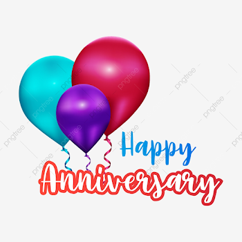 Happy Anniversary Balloon Decoration Label, Anniversary, Happy ...