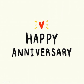 Happy Anniversary typography in black | Free stock vector - 472488