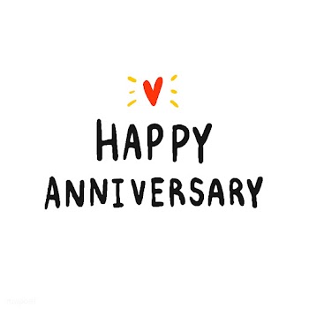 Happy Anniversary typography in black | Free stock vector - 472551