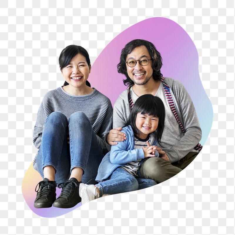 Happy Asian family png on transparent | Free PNG - rawpixel