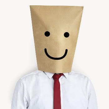 Happy bag covering businessman's head, | Free PSD - rawpixel
