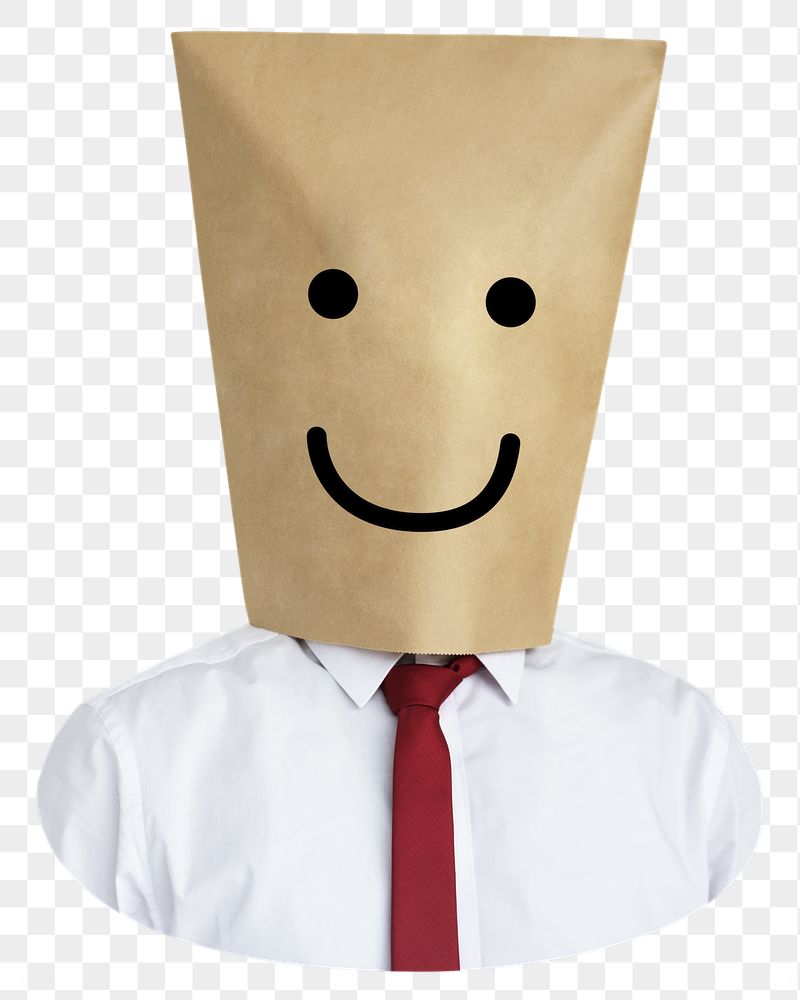 Happy bag png covering businessman's | Free PNG - rawpixel