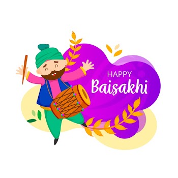Happy baisakhi flat design Free Vector
