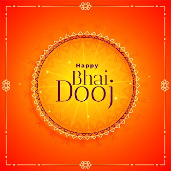 Happy bhai dooj festival celebration illustration Free Vector