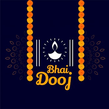 Happy bhai dooj wishes illustration traditional Free Vector