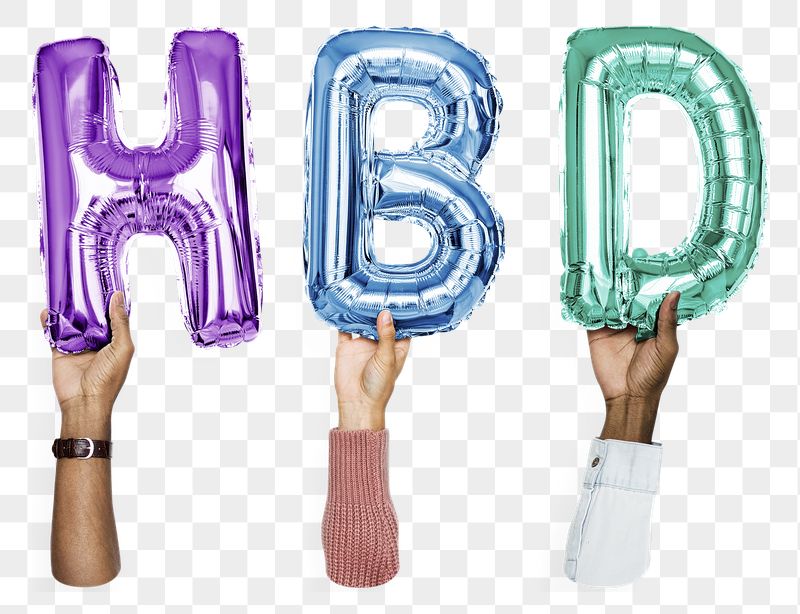 Happy Birthday balloon png word | Free PNG - rawpixel