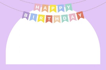 Happy birthday banner frame background, | Free Vector - rawpixel