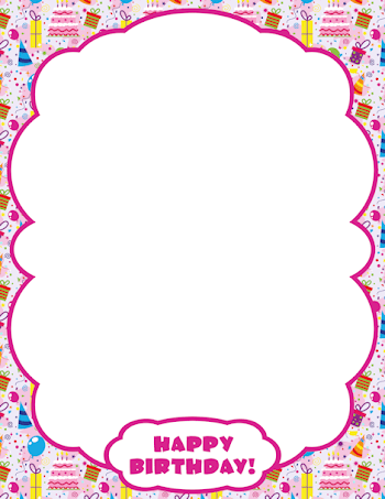 Happy Birthday Border: Clip Art, Page Border, and Vector Graphics