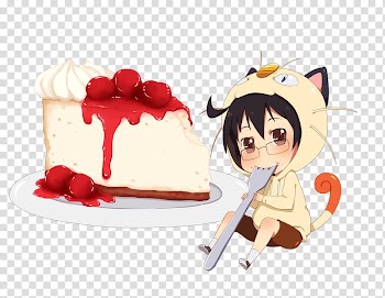 Happy Birthday Bro, cartoon character eating cake transparent background PNG clipart