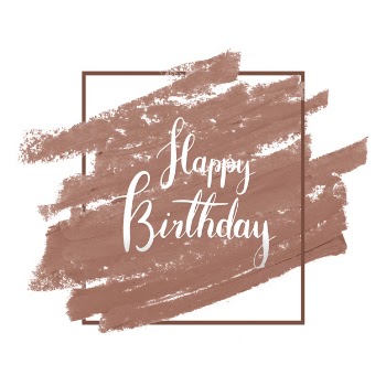Happy birthday brown lipstick background Free Psd