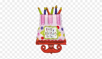 Happy Birthday Cake With Candles Foil Balloon - Amscan Happy Birthday Sweet Stuff Table Cover