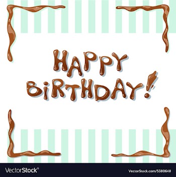  					Happy Birthday card vector image														