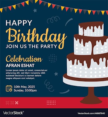 happy birthday celebration social media post