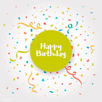 Happy Birthday confetti celebration vector | Free stock vector - 524859