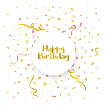 Happy Birthday confetti celebration vector | Free stock vector - 524868
