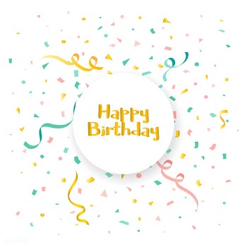 Happy Birthday confetti celebration vector | Free stock vector - 524879