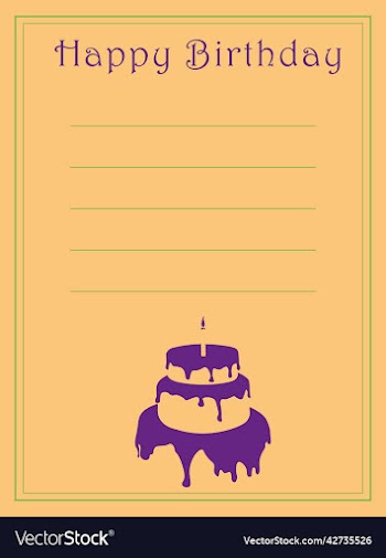 happy birthday congratulating card with abstract